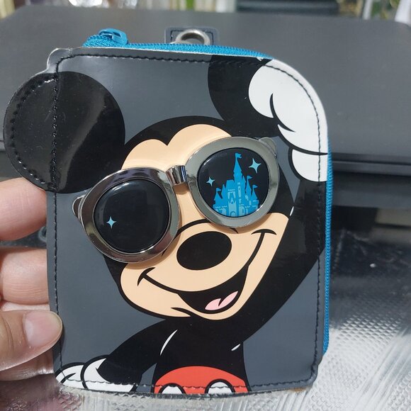 Tokyo Disney Resort Small Thin Wallet Coin Purse Let's Have Some Fun Yeah!Mickey - Picture 2 of 7